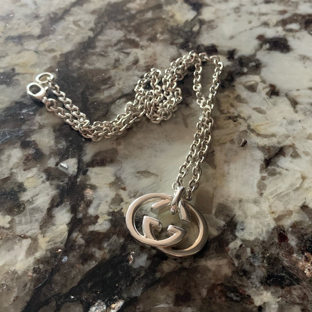 GUCCI Vintage Interlocking GG Necklace, Approx. 19"